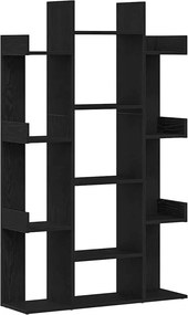 vidaXL Könyvszekrény Fekete tölgy 86 x 25,5 x 140 cm Faanyag