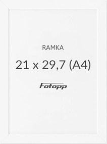 Képkeret Fehér A4 21x29,7 cm fotókeret