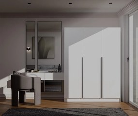 SENSO 3D gardróbszekrény 150x56.5x200 cm, fehér-fekete