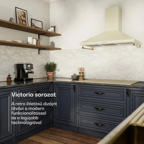 Klarstein Victoria 90, páraelszívó, 90 cm, retro kialakítás, 644,5 m³/ó, 2 LED lámpa