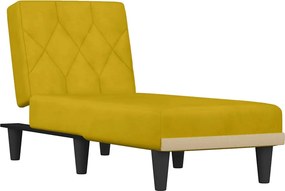 vidaXL citromsárga bársonydívány