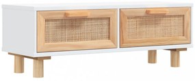 fehér szerelt fa és tömör fenyőfa dohányzóasztal 80x40x30 cm