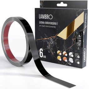 ambro öntapadós díszcsík fekete fényes 10-20mm