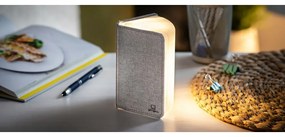 Szürke LED asztali lámpa textil búrával (magasság 2,5 cm) Booklight – Gingko