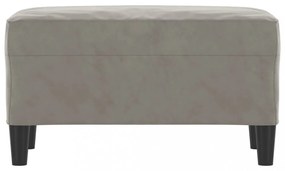 vidaXL világosszürke bársony pad 70x35x41 cm
