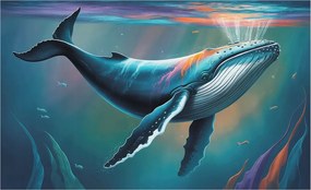 Divatos Flizelin Tapéta Ragasztóval Fali 3D Tengeri óriás 416x254 Ragasztó