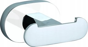 Rav Dupla kabáttartó króm/fehér Fürdőszobai kiegészítő Yukon, Szín: króm/fehér