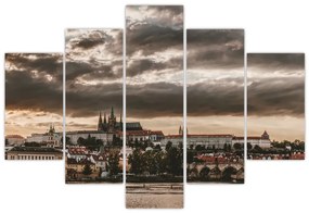 Kép - felhős Prága (150x105 cm)