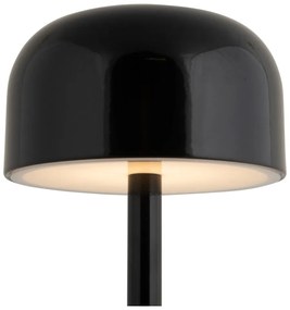 Fekete LED asztali lámpa fém búrával (magasság 24,5 cm) James – Leitmotiv