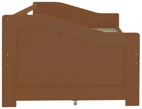 mézbarna 3 személyes tömör fenyőfa kanapéágy fiókokkal 90x200cm