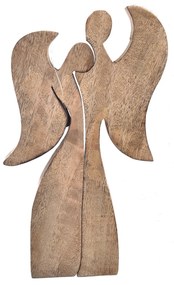 InDecor Dekoráció mangófából Angyalok ölelésben,12,5 x 2 x 22 cm