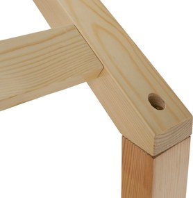 Montessori ágy, 90x200, természetes, tömör, BIANKA