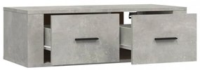 betonszürke szerelt fa függő TV-szekrény 80 x 36 x 25 cm