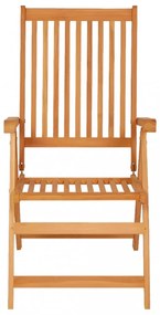 2 db tömör tíkfa kerti szék fekete párnákkal