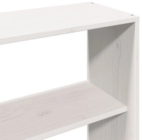 fehér tömör fa könyvespolcos ágy matrac nélkül 180 x 200 cm