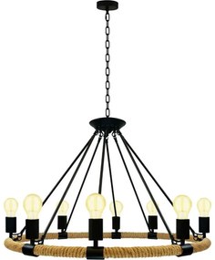 LED Csillár láncon ROPE ARTHUR 8xE27/6W/230V