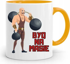 Sárga Bögre Vicces Byq Tömeg Ajándék fényképes nyomtatással