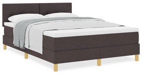 Box Spring ágy matraccal Sötétbarna 160x200 cm Szövet