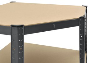 Juskys Sarokpolc Basic 180x70x40 cm - szürke