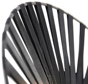 Rusztikus fali lámpa fekete 40 cm - Leia