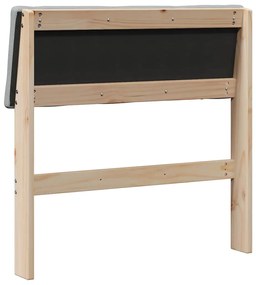 Kárpitozott fejtámla Világosszürke 75 cm Tömör fenyőfa