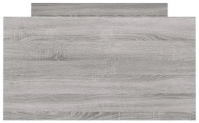 szürke sonoma színű ágykeret fej- és lábtámlával 100 x 200 cm
