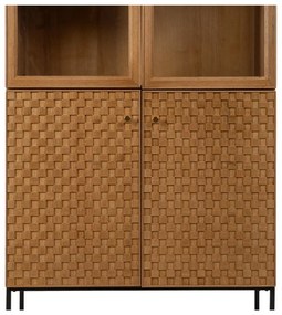 Natúr színű tálalószekrény kőrisfa dekorral 84,5x198 cm – Ixia