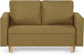 KENO Kétszemélyes kinyitható kanapé Mustár