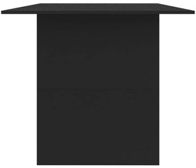 Fekete szerelt fa étkezőasztal 180 x 90 x 76 cm