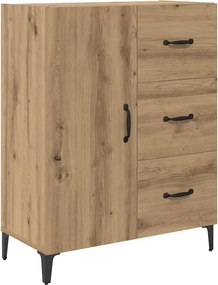 vidaXL Széf fiókkal Artisan tölgy 69,5 x 34 x 90 cm Faanyag