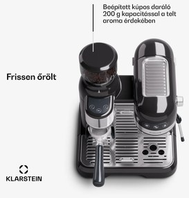 Klarstein Bella Café, eszpresszó kávéfőző, őrlővel együtt, 1550 W, 20 bar, 1,4 liter
