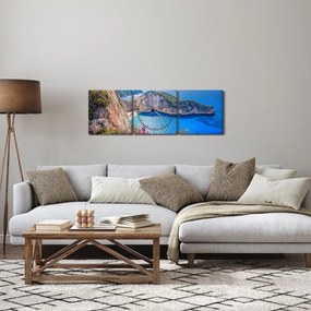 Kép - Navagio strand, Görögország (órával) (90x30 cm)