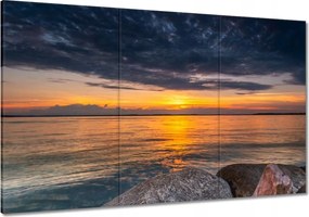 Képek 120x80 Sziklák Tenger Nap