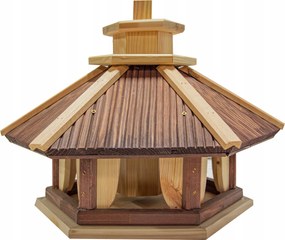 Madáretető Tömör fából Sikorka III