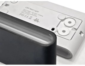 LED2 - LED Kültéri fali lámpa FLAT 2xLED/5W/230V IP65 fekete