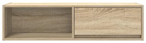 sonoma tölgy színű szerelt fa TV-szekrény 100x31x25,5cm