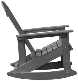 Adirondack hintaszék Világosszürke 73.5x92x90 cm HDPE