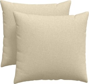vidaXL Kanapé párnák 2 pcs Krém 45 x 45 cm szövet