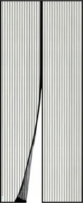 Apalus Szúnyogháló Ajtóhoz Mágneses Tartós Fekete 85 x 210 cm