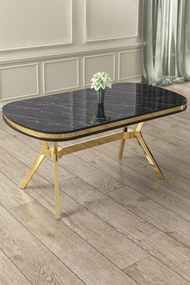 Olya - Black Marble, Gold