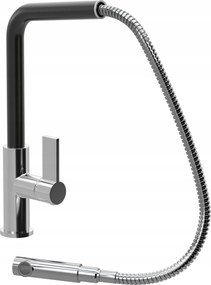 Linea Fekete Kihúzható Konyhai Csaptelep Mosogatóhoz