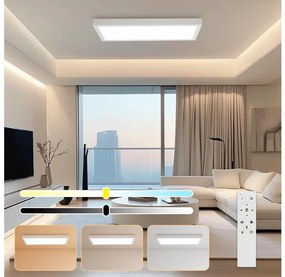 Brilagi - FRAME SMART fényerőszabályozható LED lámpatest 30W/230V fehér IP44 + távirányító