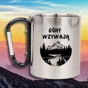 Bögre Acél Fül Karabiner Vicces Ajándék Hegy Hív