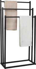 Törölközőtartó állvány, fekete, POLDO