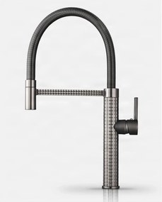 Kihúzható zuhanyfejes ELITE EDITION KS1220 konyhai csaptelep többféle színben, például matt fekete és króm — Gunmetal szürke