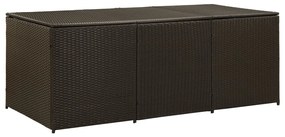 vidaXL barna polyrattan kerti tárolóláda 180 x 90 x 70 cm