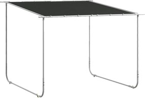 Outsunny Pergola, kb. 3 x 3m Pavilon, Teraszfedés UV Védelemmel, Homokzsákok, Kerti Sátor, Terasz Sátor Kerekekkel Erkélyre, Oxford, Sötétszürke | Aos