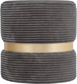 Ring puff - arany gyűrű - L49 - petrolszürke bársony R