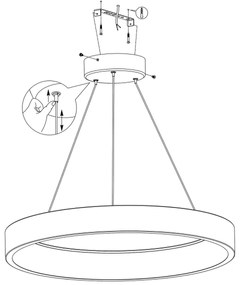 Eglo 900068 - LED RGBW Dimmelhető csillár zsinóron MARGHERA-Z LED/26W/230V