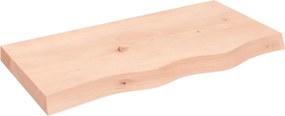 vidaXL kezeletlen tömör tölgyfa fali polc 80x40x(2-6) cm